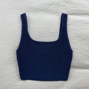 Aritzia Babaton Cobalt blue crop top